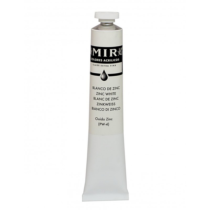 *MIR Acrylic Creamy tube 60ml. ZINC WHITE